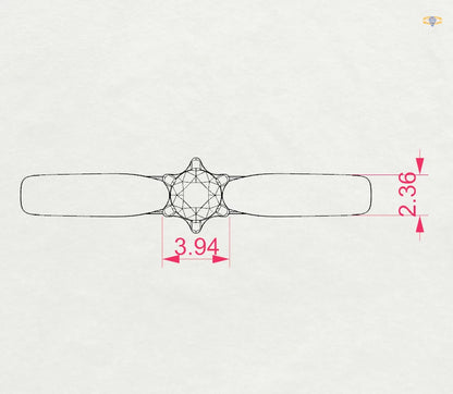 Solitär-Ring (Rund), 0.1 ct — 101-10040(3.0)