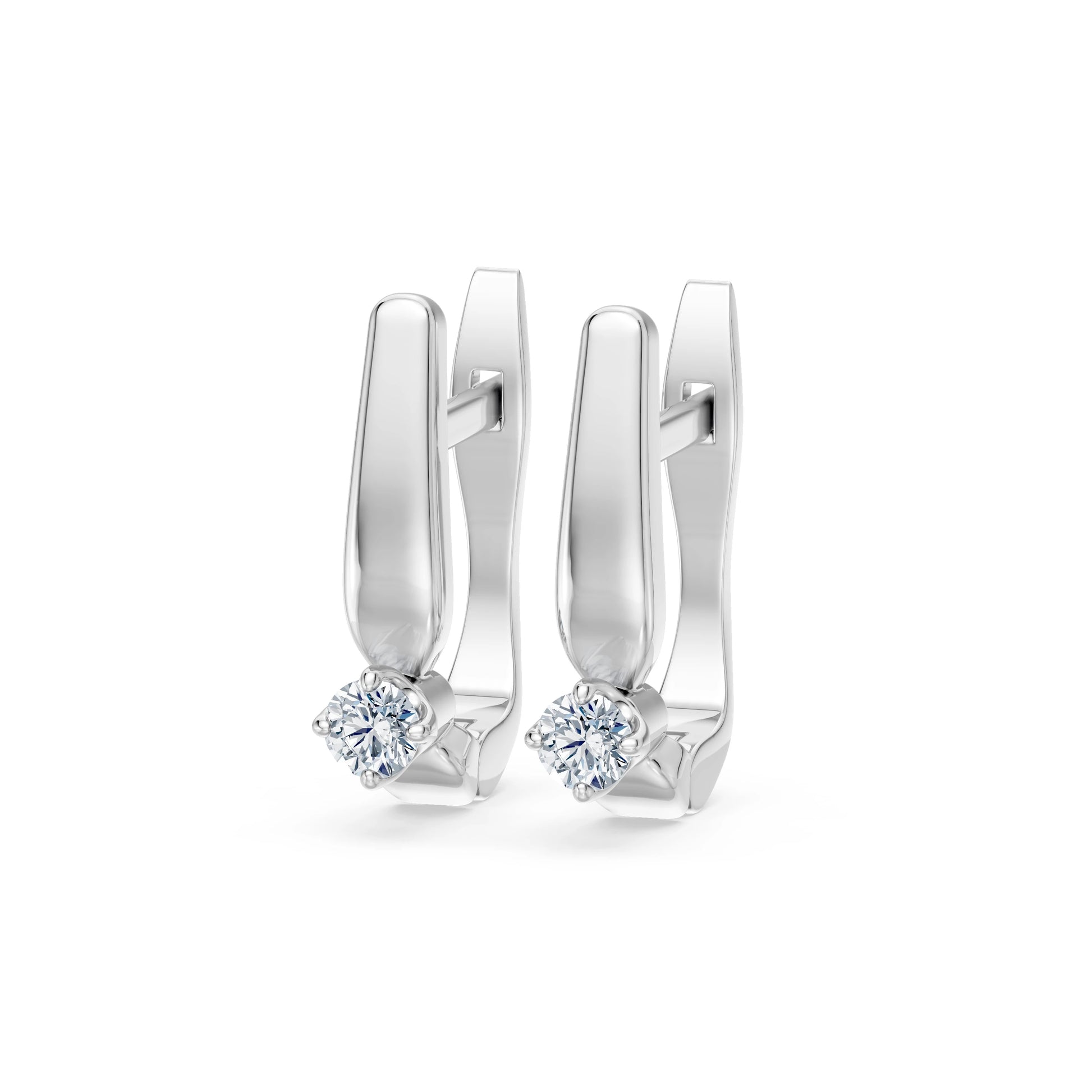 Solitär-Ohrringe mit englischem Verschluss, 0.2 ct — 102-10041(3.0)