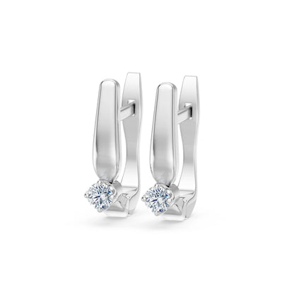 Solitär-Ohrringe mit englischem Verschluss, 0.2 ct — 102-10041(3.0)