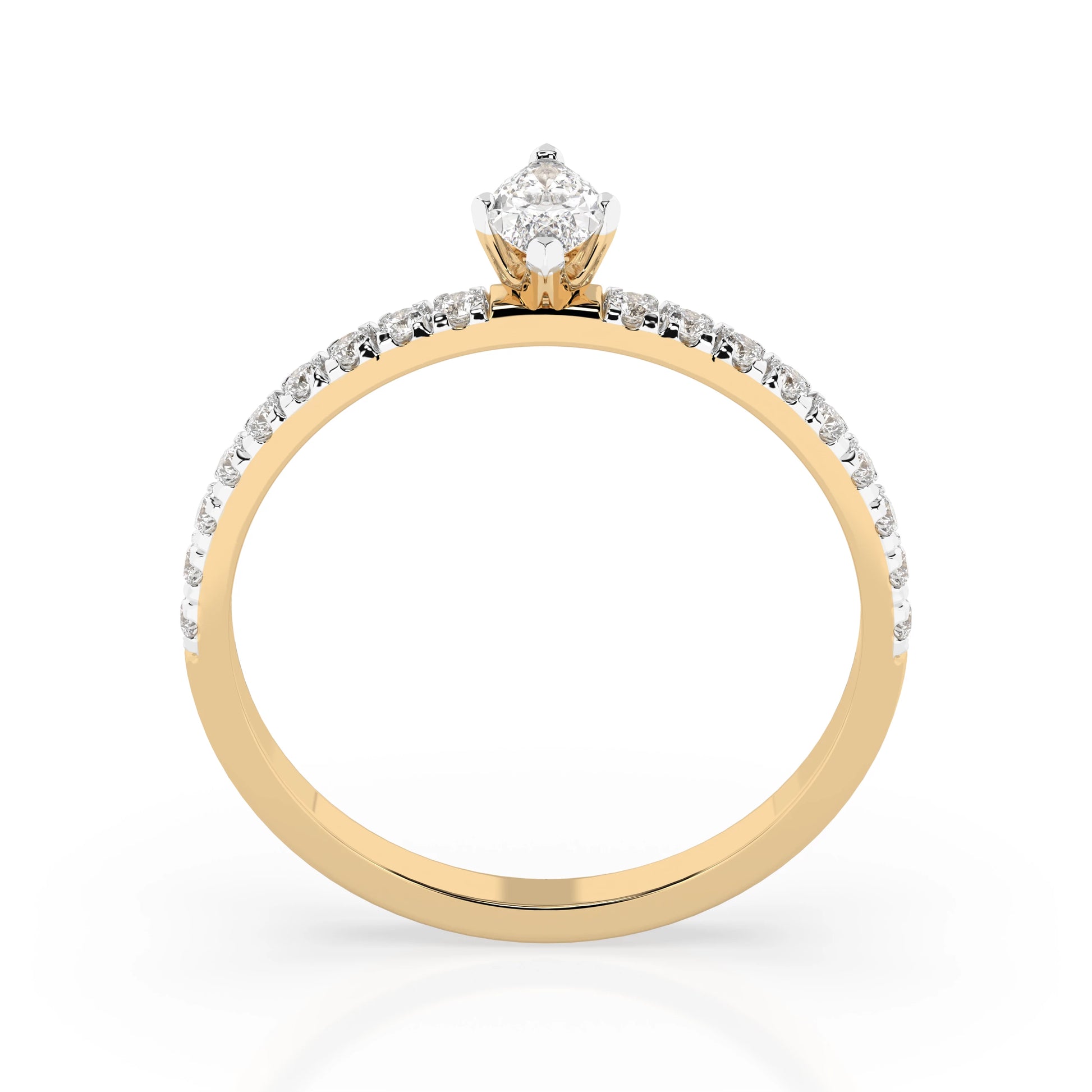 Solitär-Eternity-Ring (Marquise), 0.1 ct — 101-10181/4(0.10)MARQUISE
