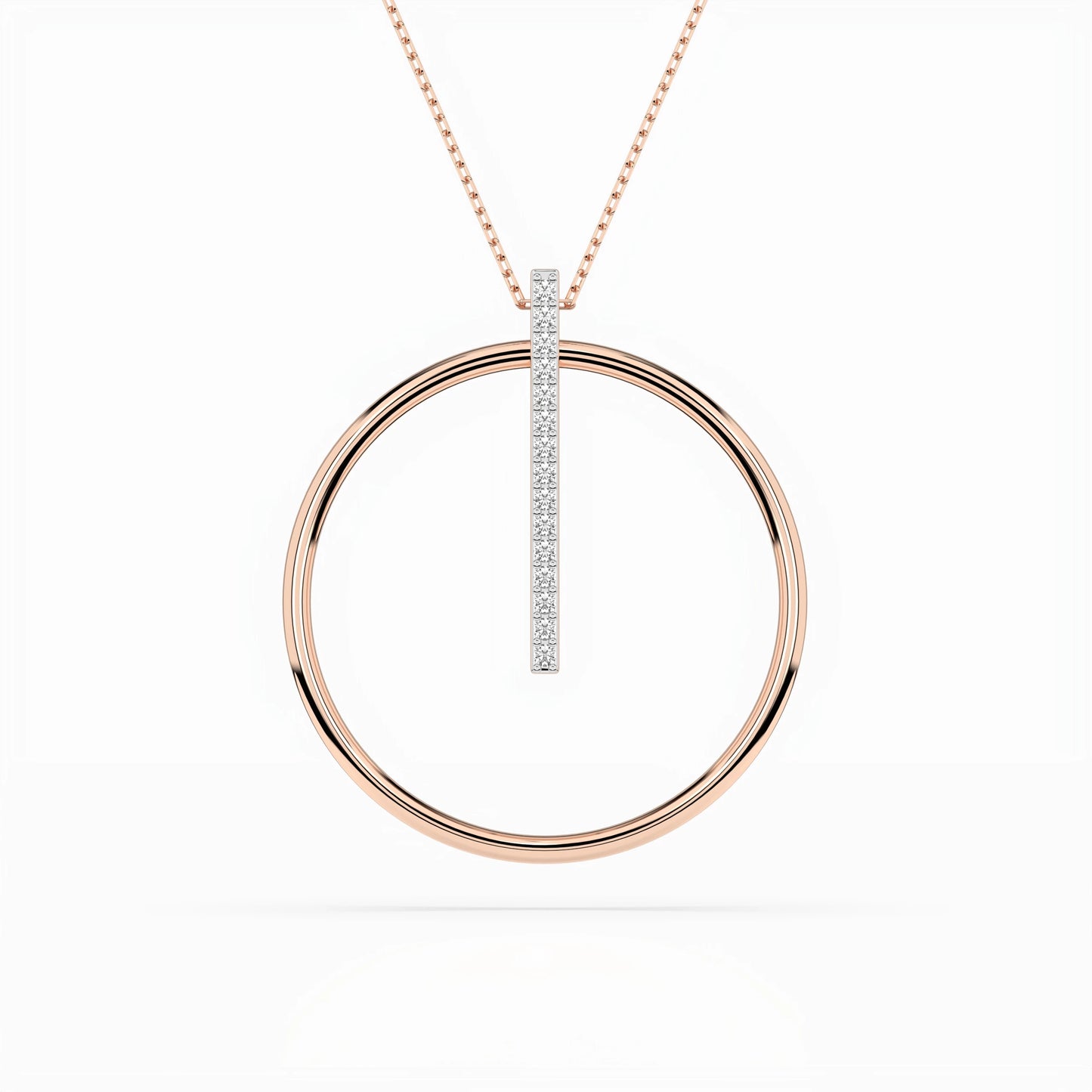 Minimalismus-Halskette (Rund), 0.09 ct — 104-10047