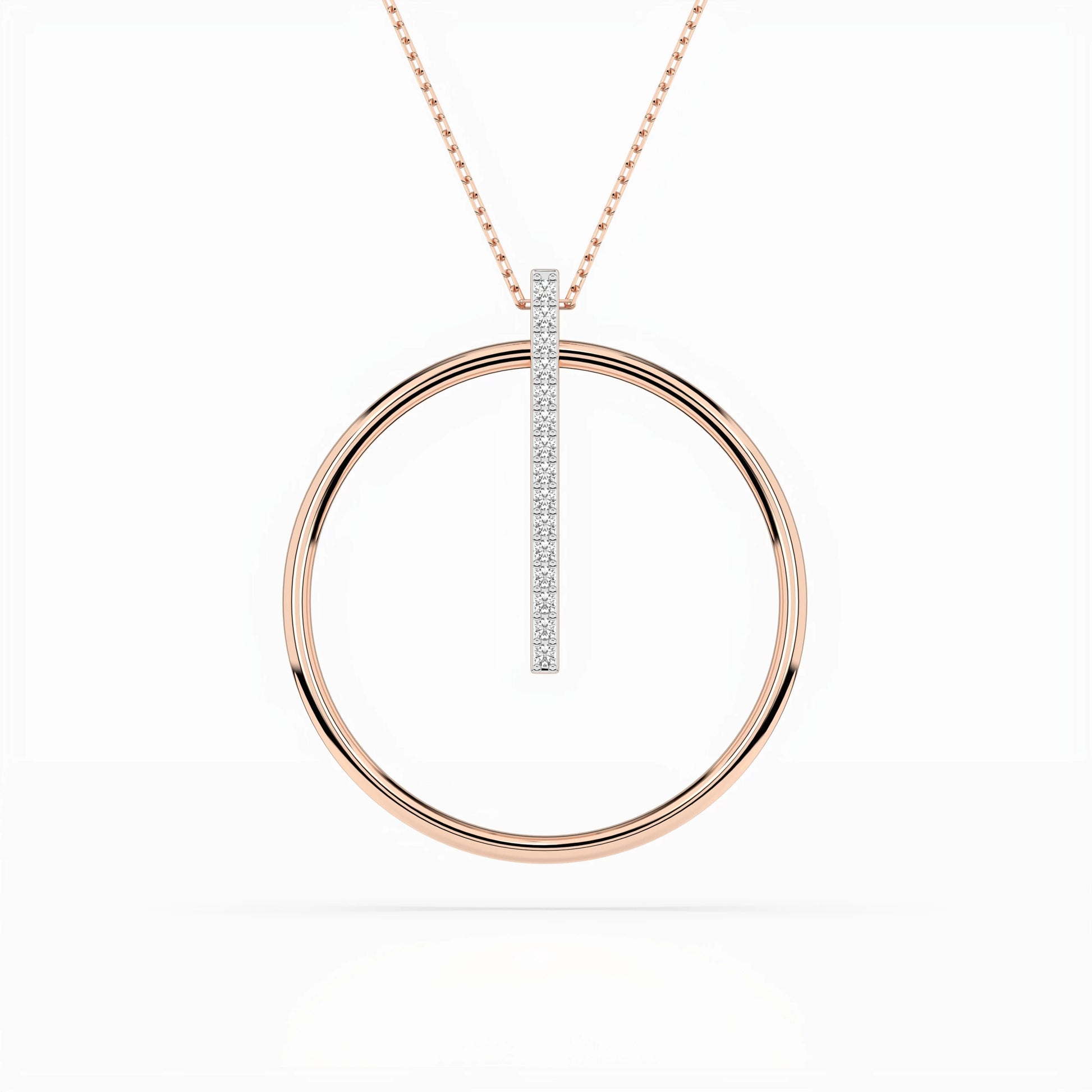 Minimalismus-Halskette (Rund), 0.09 ct — 104-10047