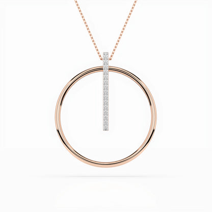 Minimalismus-Halskette (Rund), 0.09 ct — 104-10047