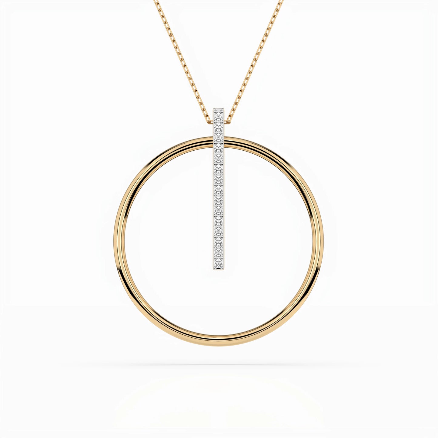 Minimalismus-Halskette (Rund), 0.09 ct — 104-10047