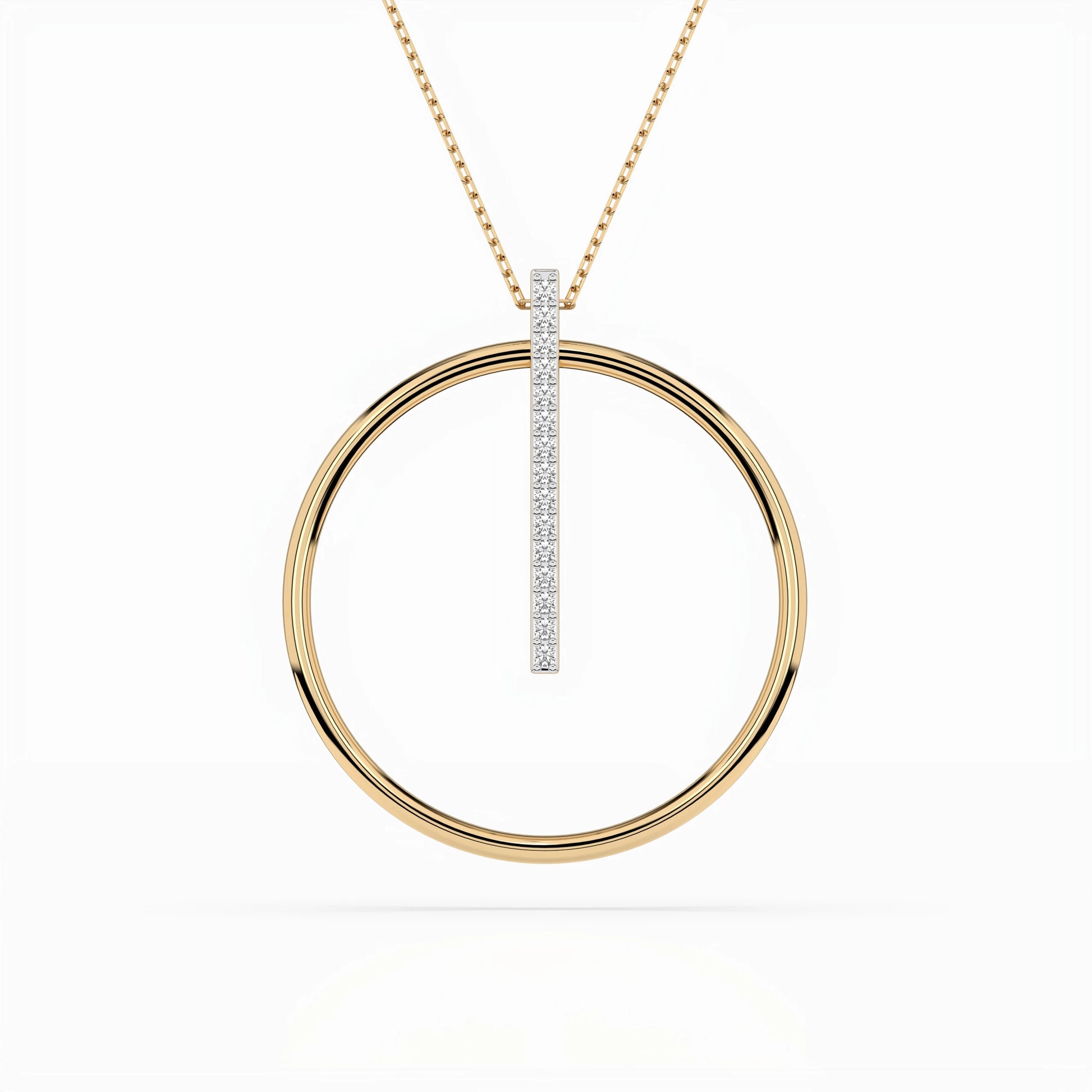 Minimalismus-Halskette (Rund), 0.09 ct — 104-10047