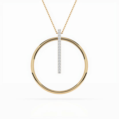 Minimalismus-Halskette (Rund), 0.09 ct — 104-10047
