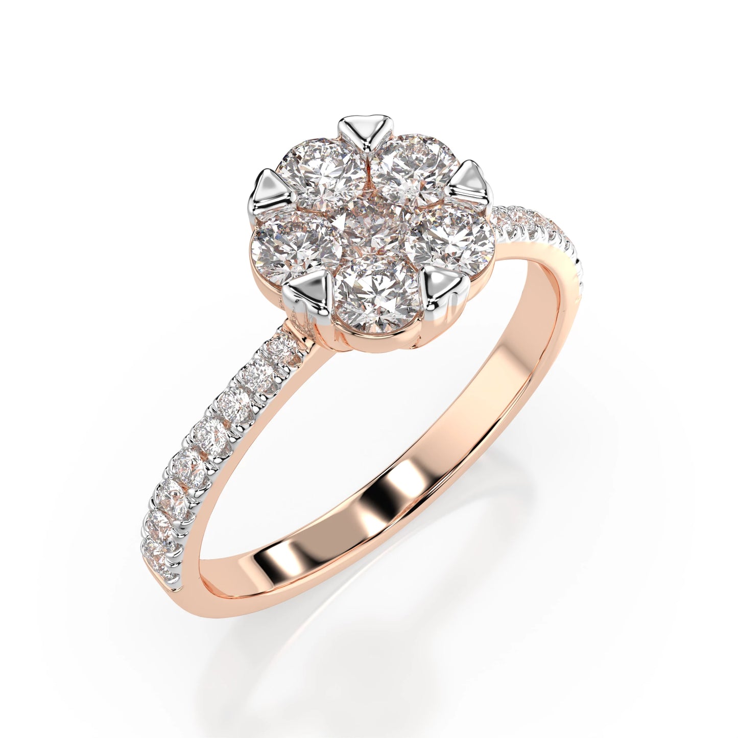 Illusion-Ring (Rund), 0.15 ct — 101-10015/4(3.4)