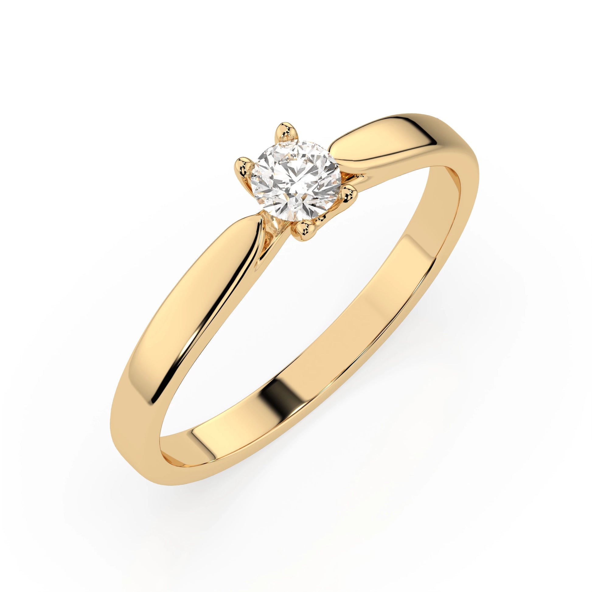Solitär-Ring (Rund), 0.15 ct — 101-10046(3.4)