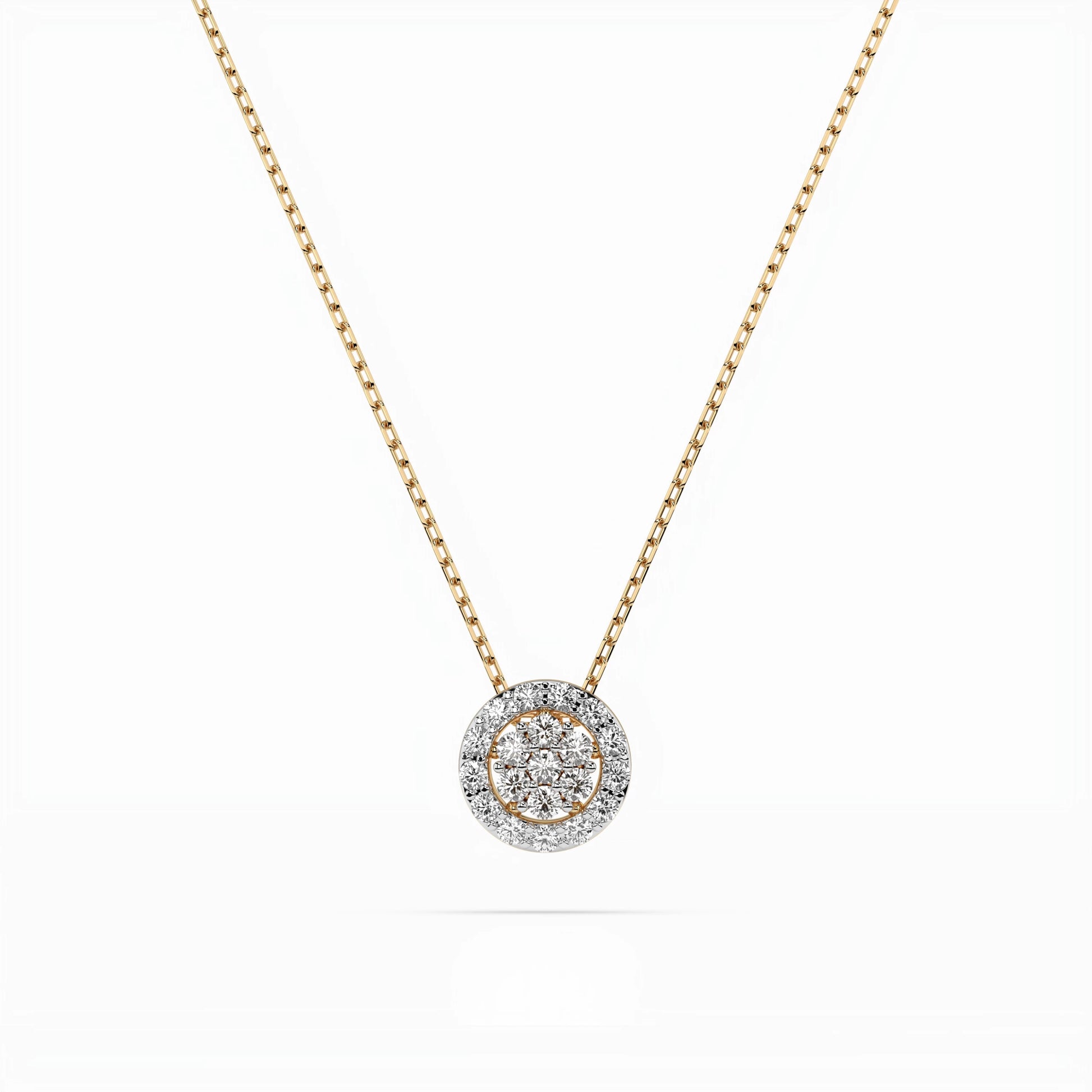 Illusion-Halskette (Rund), 0.08 ct — 104-10038