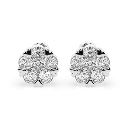 Illusion-Ohrringe (Rund), 0.3 ct — 102-10015/2(3.4)