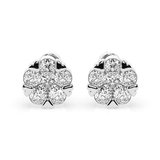 Illusion-Ohrringe (Rund), 0.3 ct — 102-10015/2(3.4)