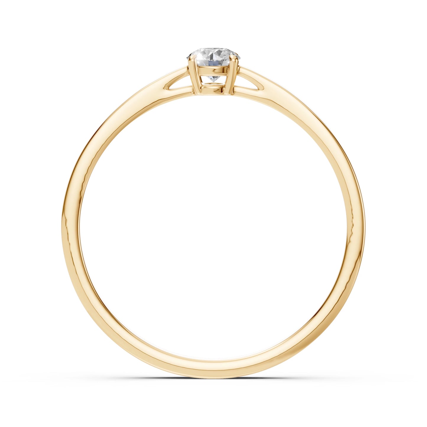Solitär-Ring (Rund), 0.15 ct — 101-10012/1(3.4)