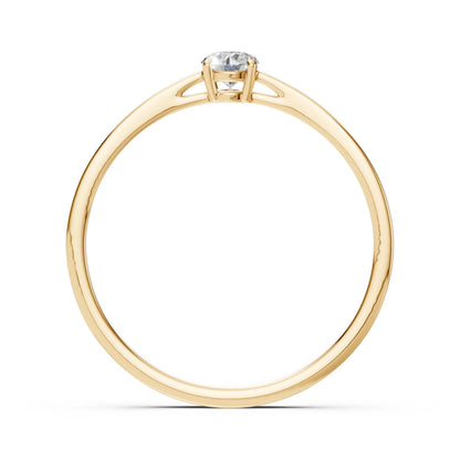 Solitär-Ring (Rund), 0.15 ct — 101-10012/1(3.4)