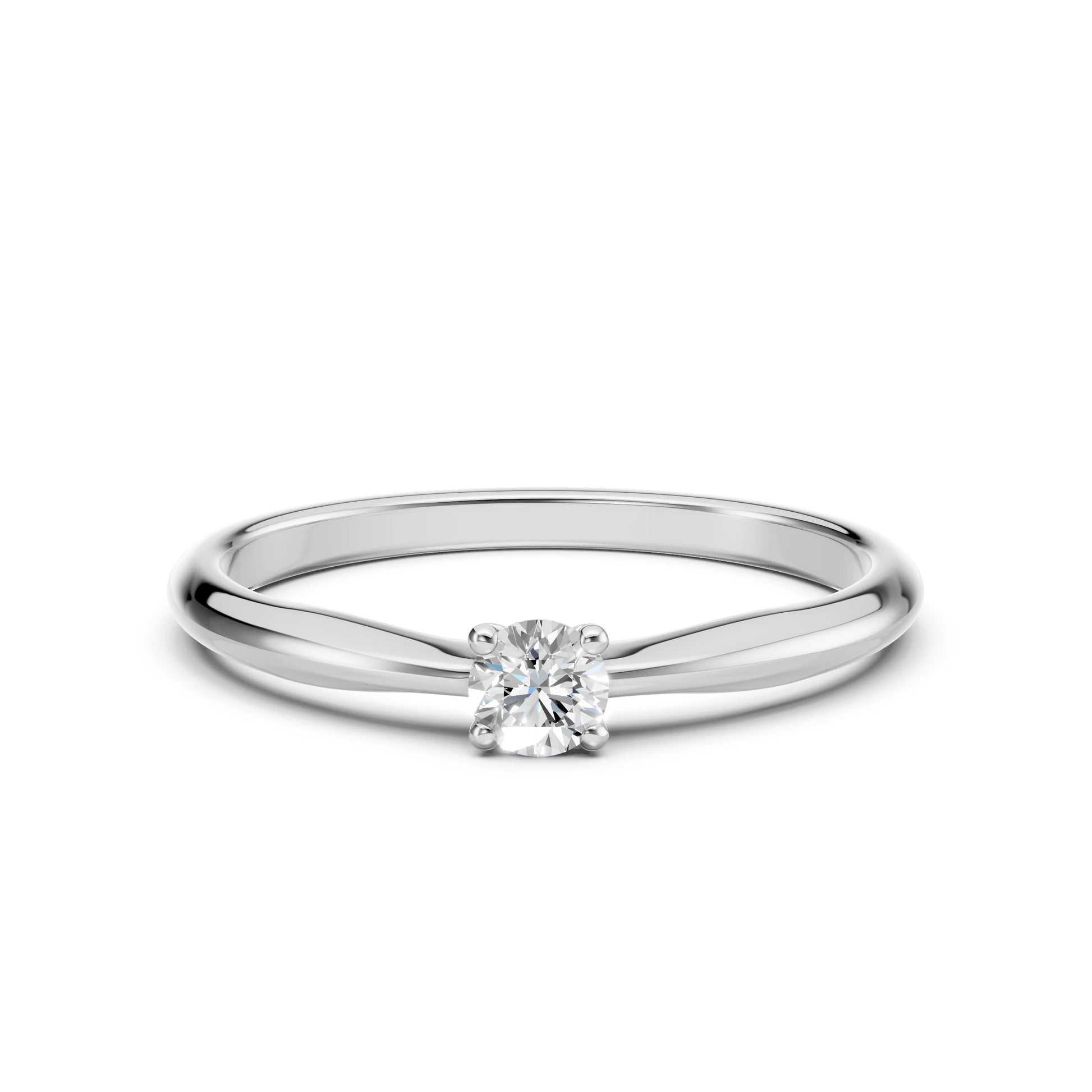 Solitär-Ring (Rund), 0.2 ct — 101-10021(3.7)