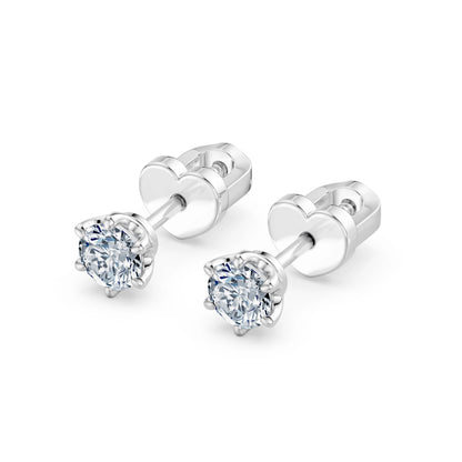 Solitär-Schmetterling-Ohrringe, 0.5 ct — 102-10040/1(4.0)
