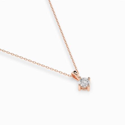 Solitär-Halskette (Rund), 0.1 ct — 104-10011(3.0)