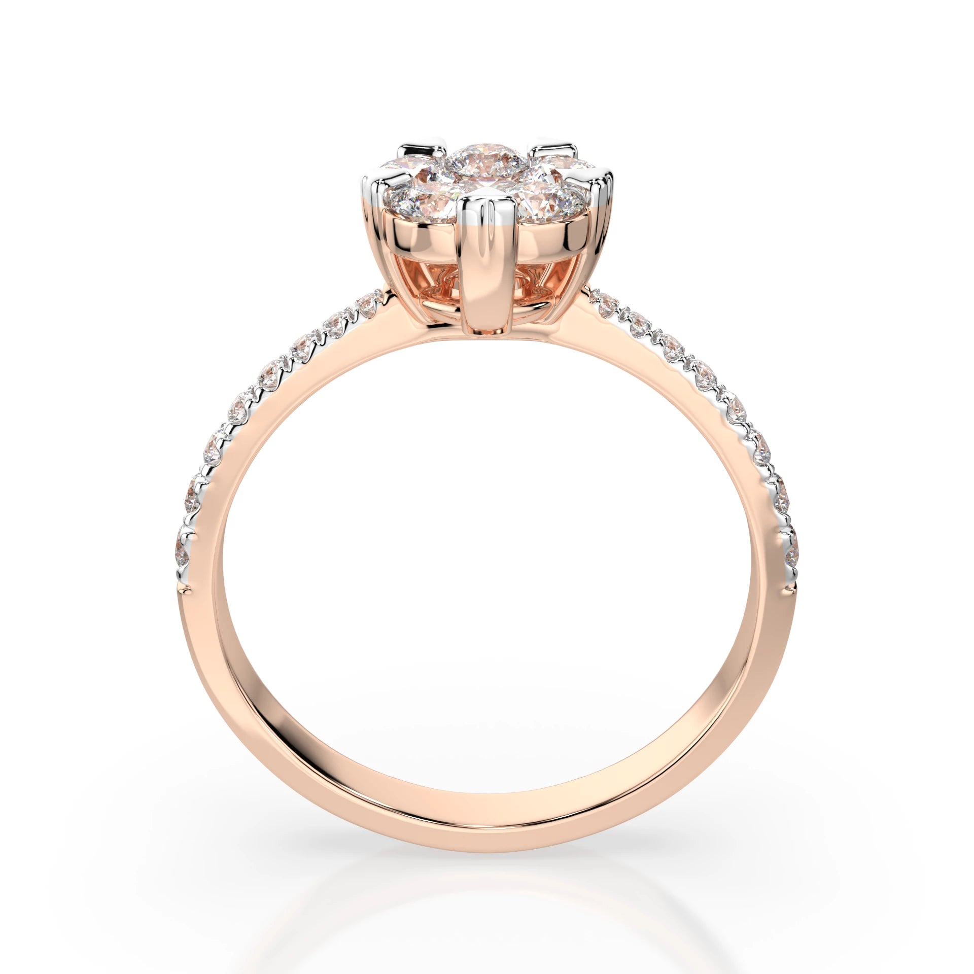 Illusion-Ring (Rund), 0.15 ct — 101-10015/4(3.4)