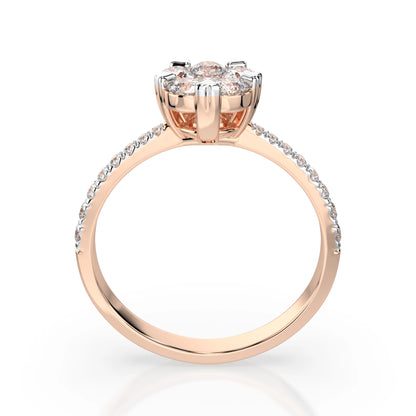 Illusion-Ring (Rund), 0.15 ct — 101-10015/4(3.4)