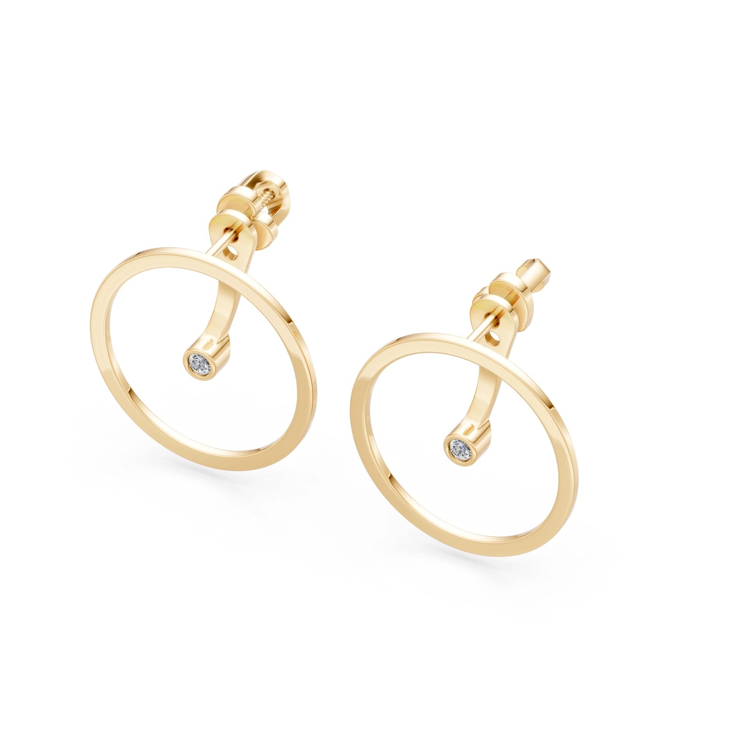 Minimalismus-Ohrringe, 0.06 ct — 102-10077