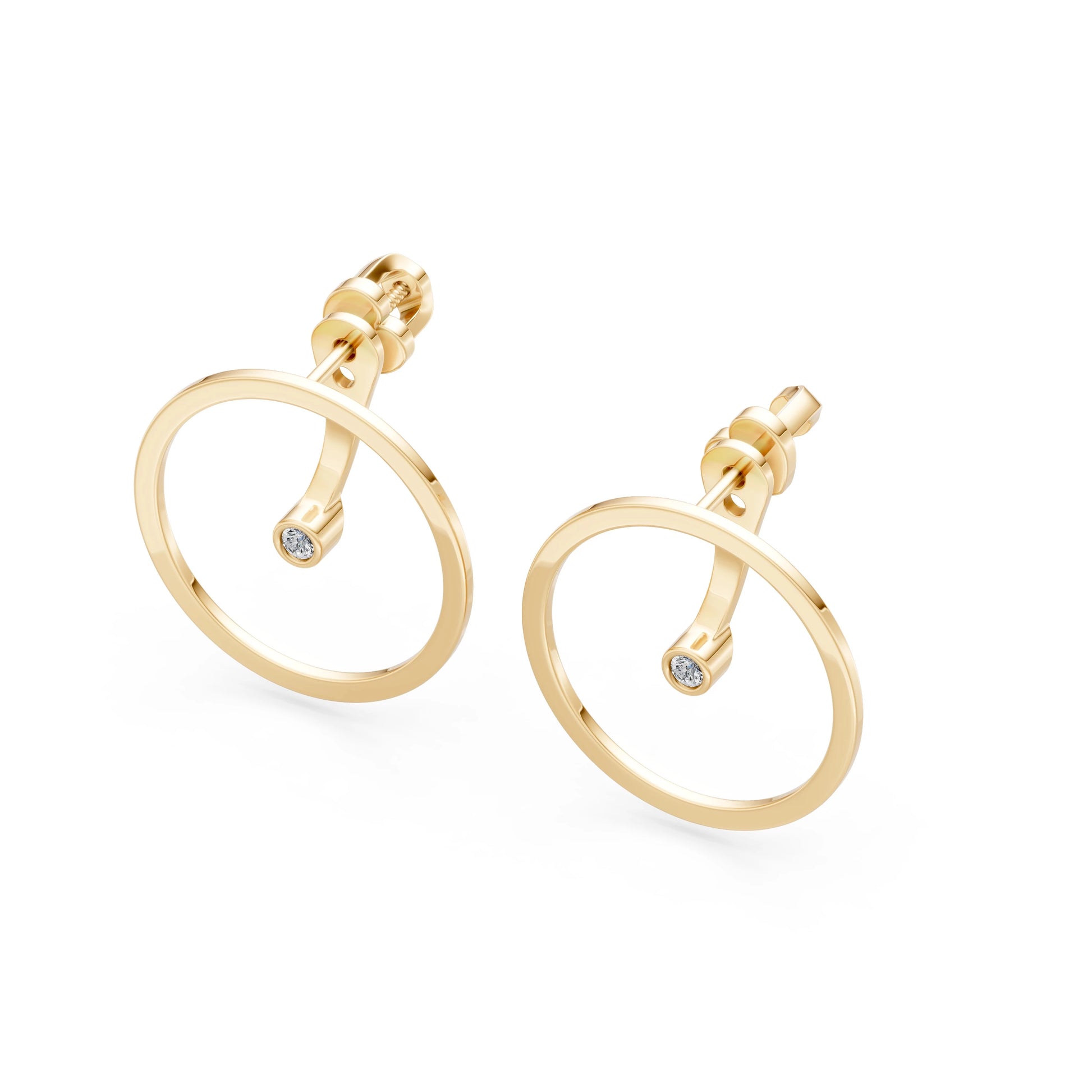 Minimalismus-Ohrringe, 0.06 ct — 102-10077