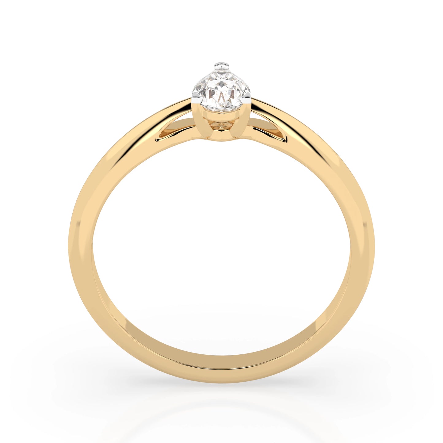 Solitär-Ring (Tropfen), 0.3 ct — 101-10190(0.30)PAR