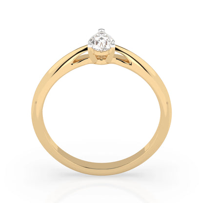 Solitär-Ring (Tropfen), 0.3 ct — 101-10190(0.30)PAR