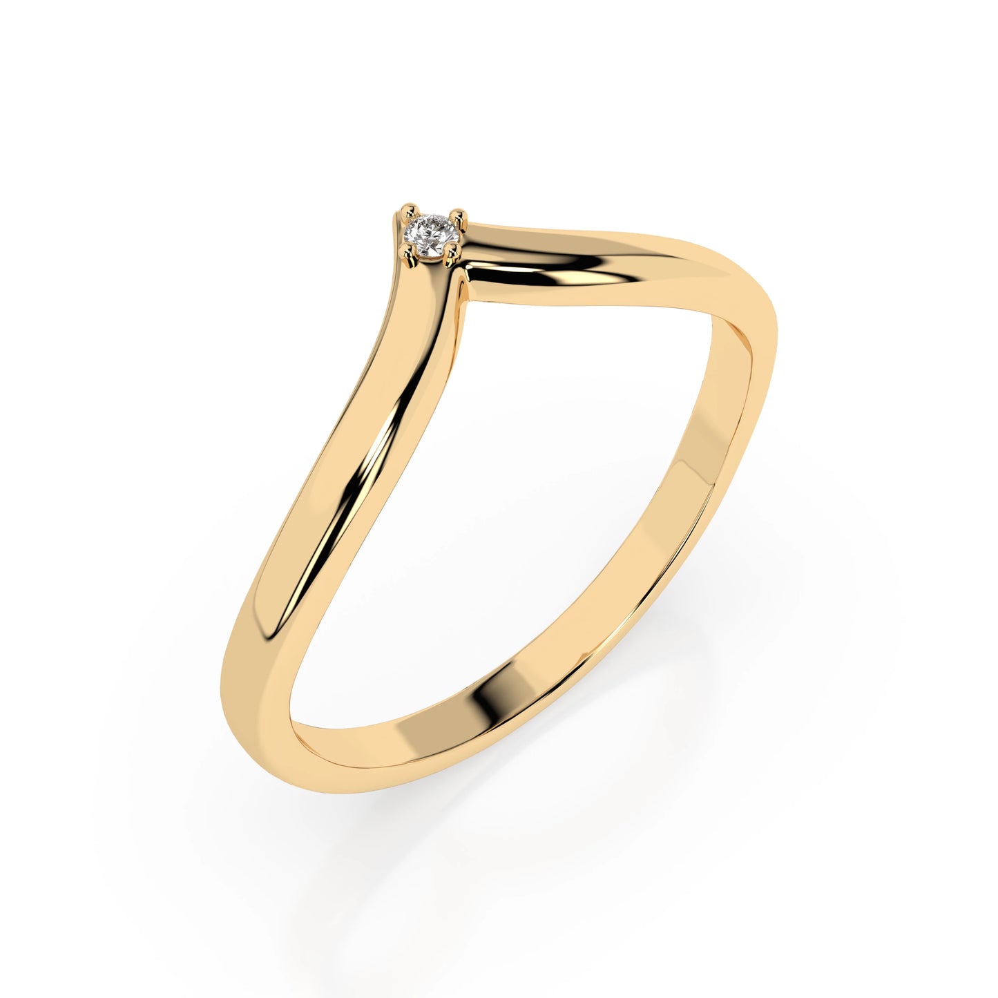 Minimalismus-Ring (Rund), 0.01 ct — 101-10161/3