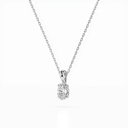 Solitär-Halskette (Oval), 0.3 ct — 104-10069(0.30)OV