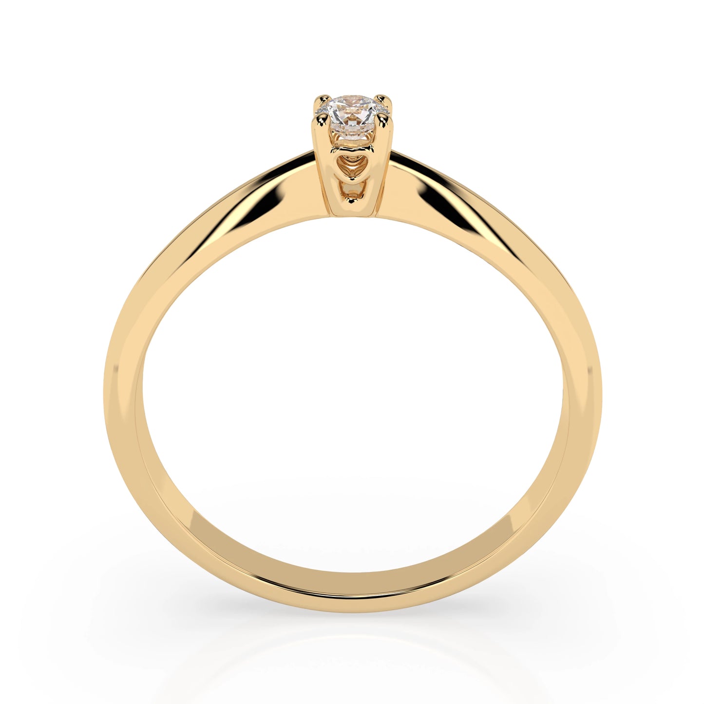 Solitär-Ring (Rund), 0.06 ct — 101-10035(2.5)