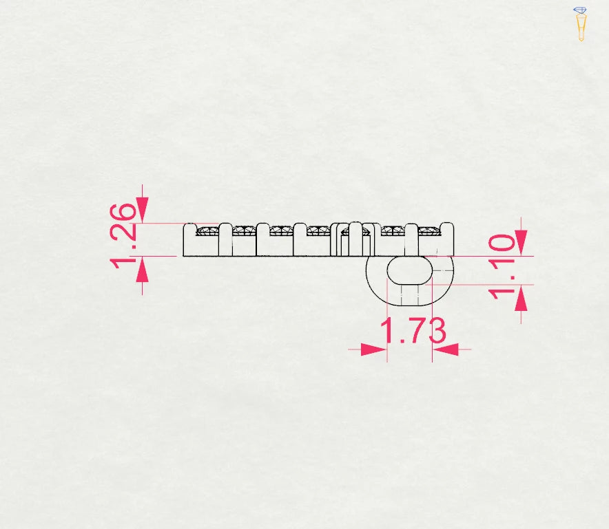 Minimalismus-Halskette (Rund), 0.07 ct — 104-10020