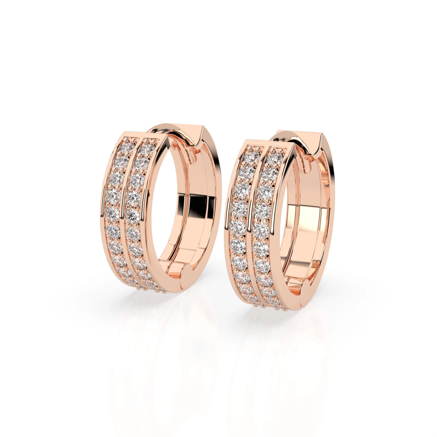 Eternity-Ohrringe (Rund), 0.35 ct — 102-10045/1