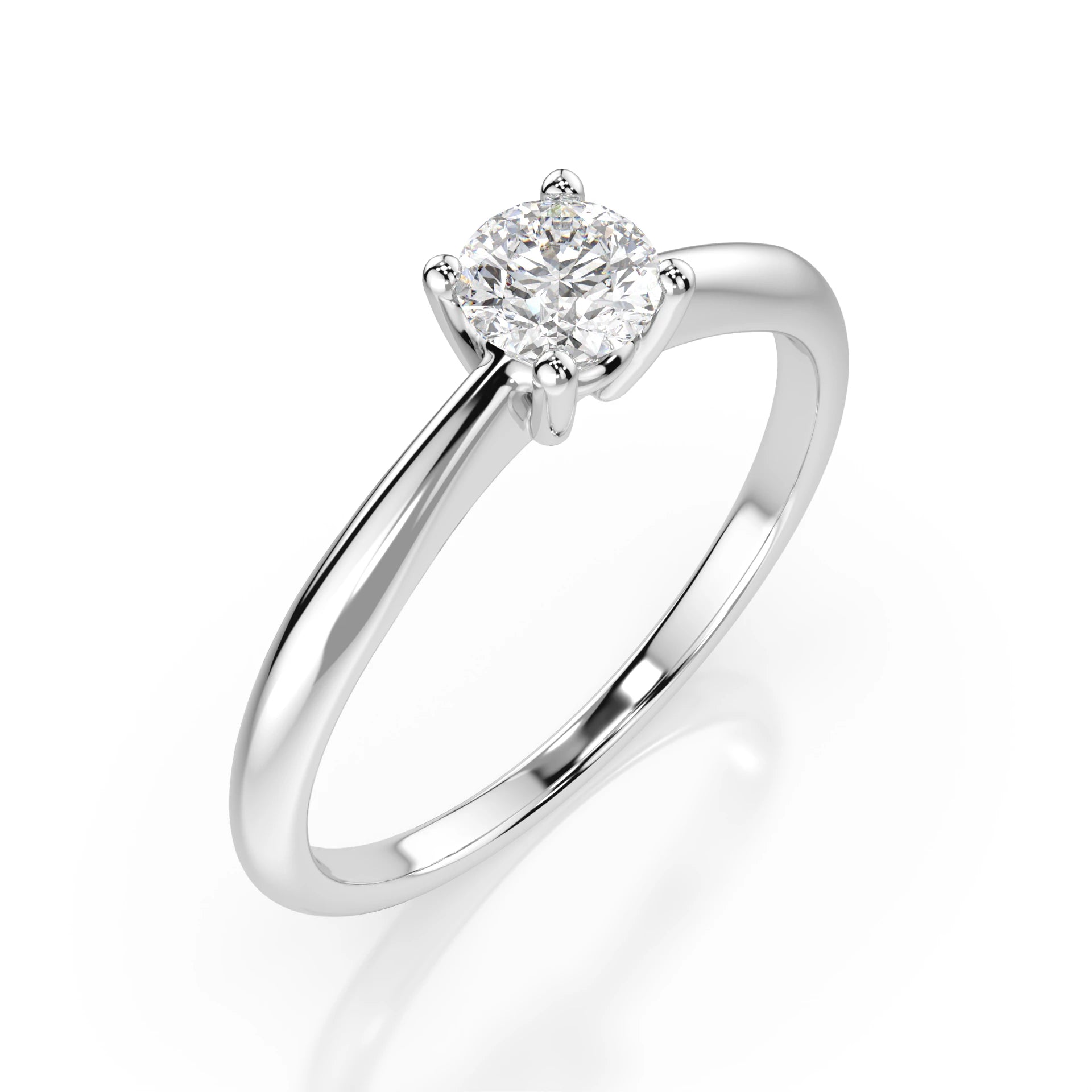 Solitär-Ring (Rund), 0.35 ct — 101-10021(4.5)