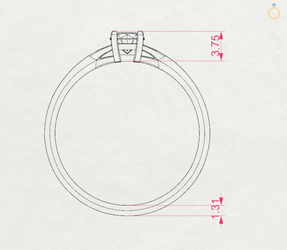 Solitär-Ring (Rund), 0.3 ct — 101-10012/1(4.2)