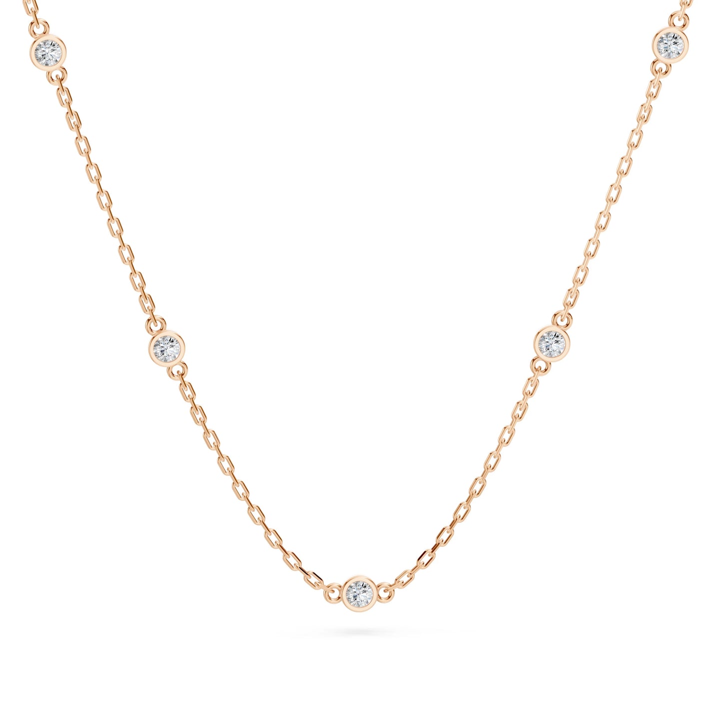 Minimalismus-Halskette (Rund), 0.14 ct — 104-10080/5(1.9)