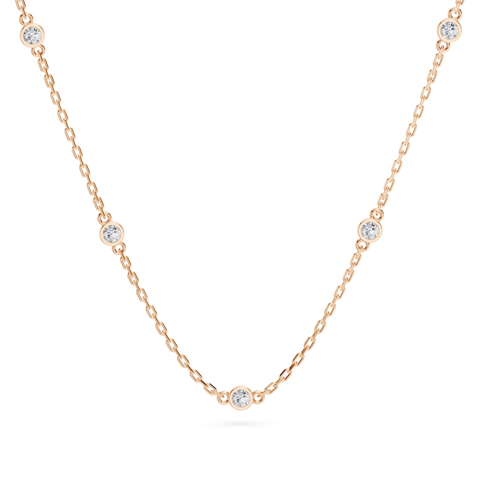 Minimalismus-Halskette (Rund), 0.14 ct — 104-10080/5(1.9)