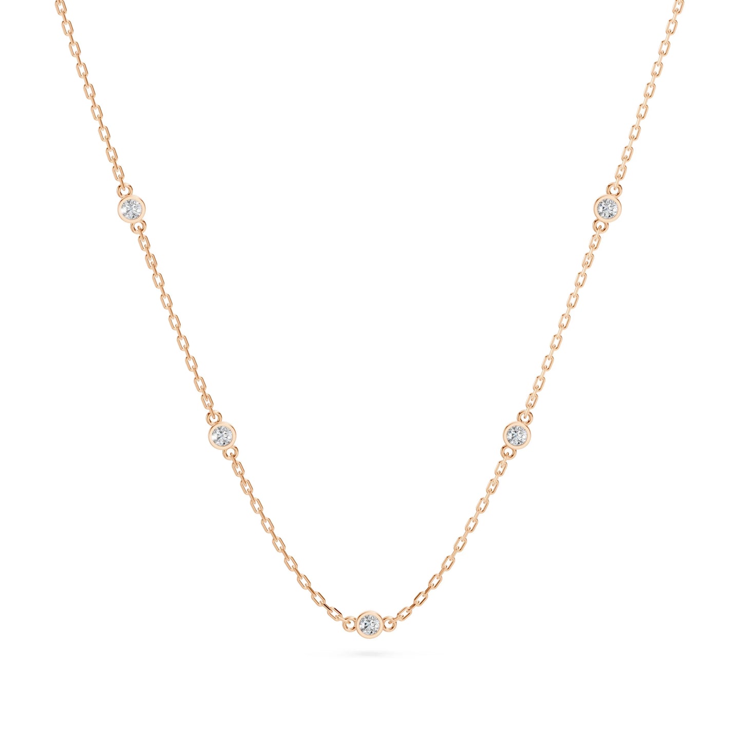 Minimalismus-Halskette (Rund), 0.14 ct — 104-10080/5(1.9)
