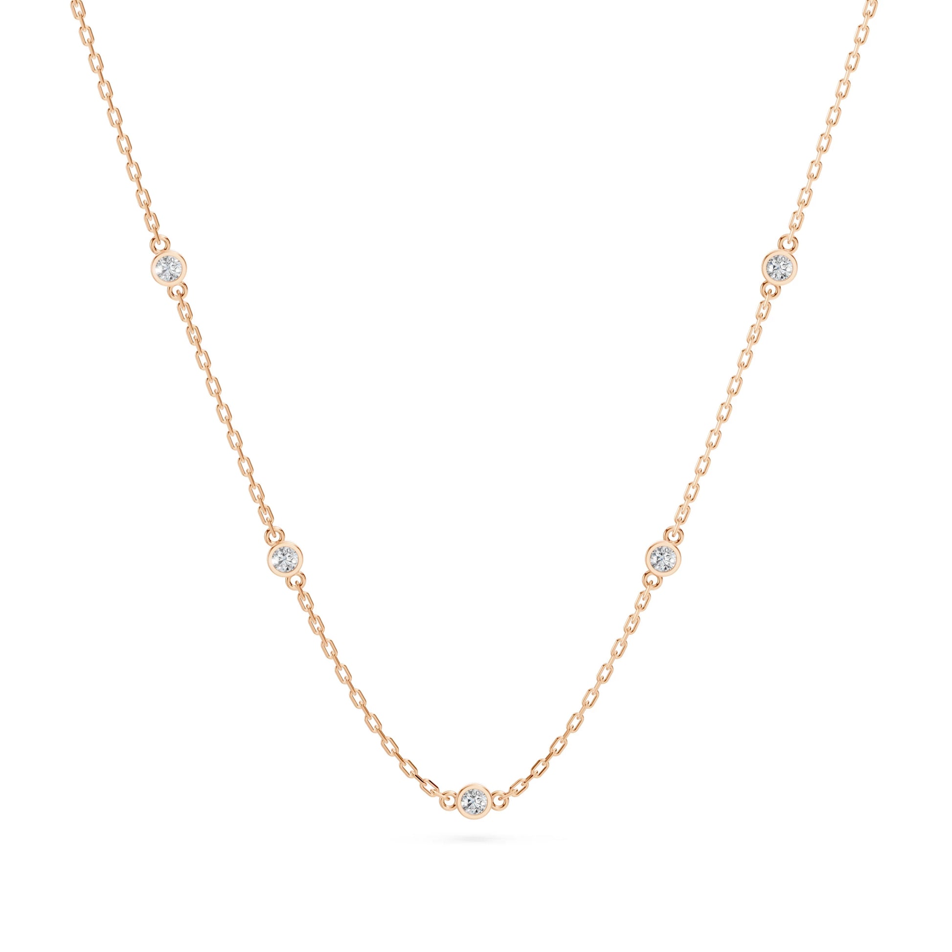 Minimalismus-Halskette (Rund), 0.14 ct — 104-10080/5(1.9)