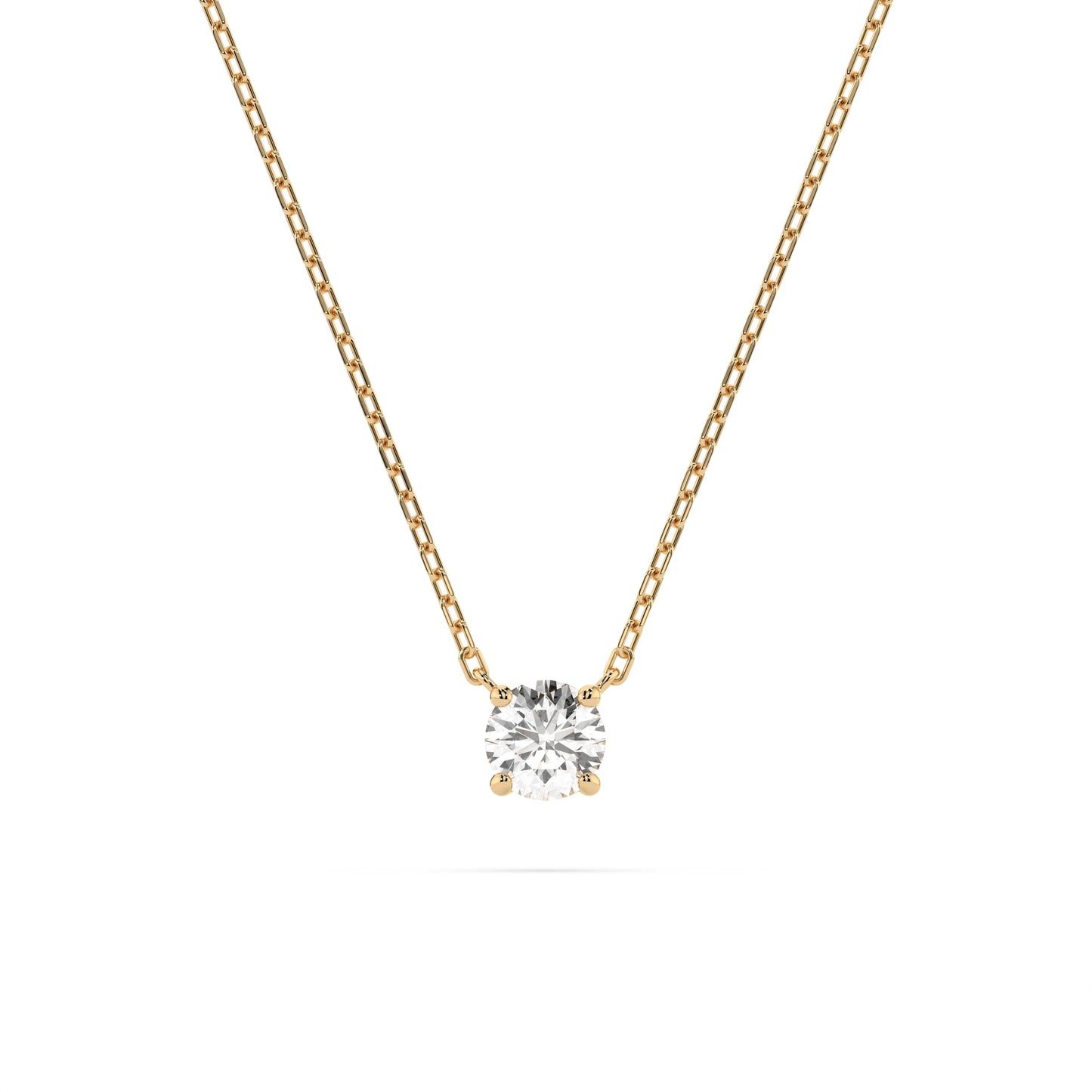 Solitär-Halskette (Rund), 0.1 ct — 104-10040(3.0)