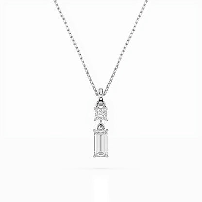 Solitär-Halskette (Baguette), 0.1 ct — 104-10071/1(0.30)BAQ