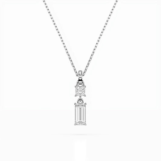 Solitär-Halskette (Baguette), 0.1 ct — 104-10071/1(0.30)BAQ