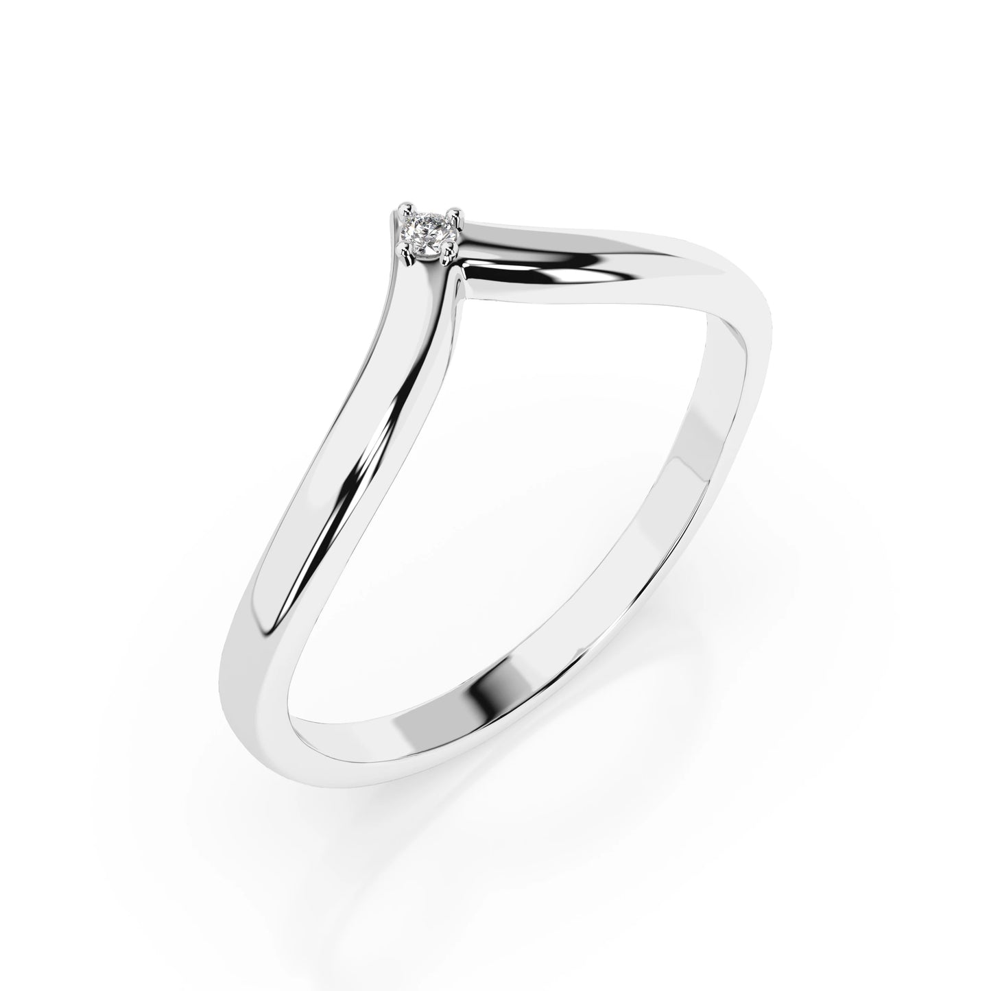 Minimalismus-Ring (Rund), 0.01 ct — 101-10161/3