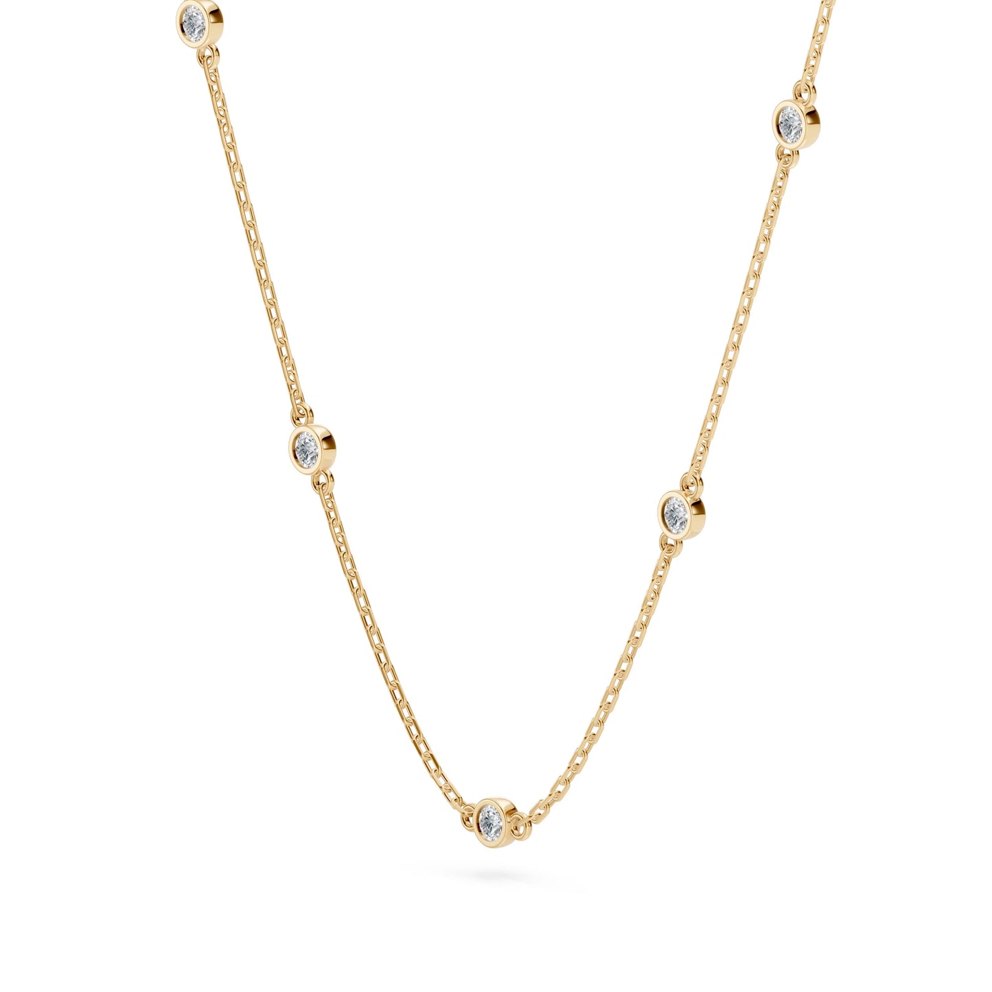 Minimalismus-Halskette (Rund), 0.14 ct — 104-10080/5(1.9)