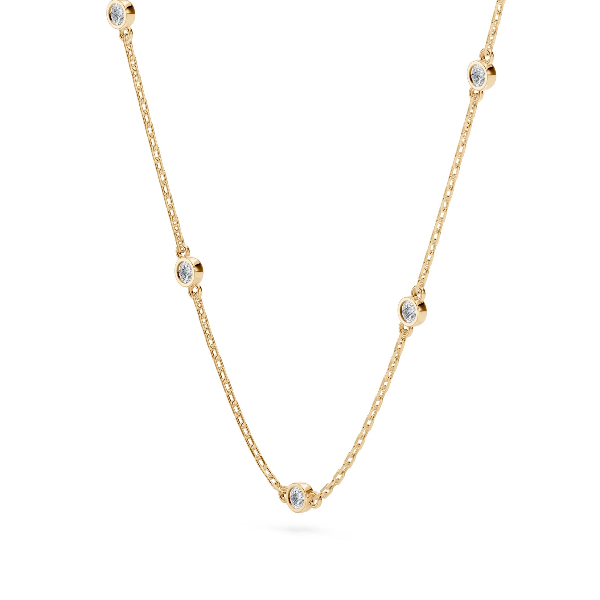 Minimalismus-Halskette (Rund), 0.14 ct — 104-10080/5(1.9)