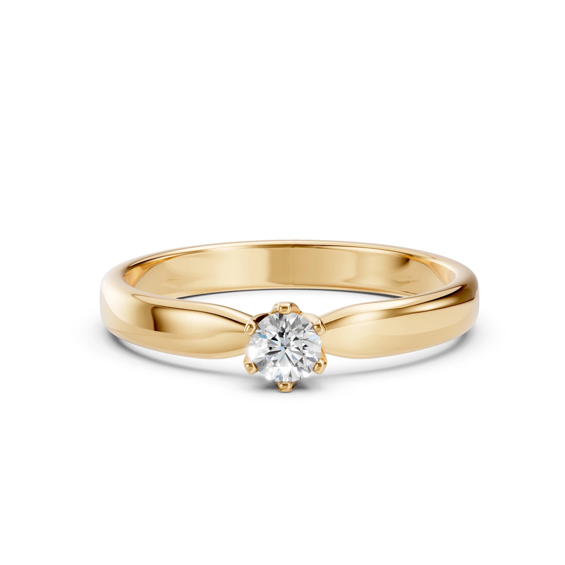 Solitär-Ring (Rund), 0.15 ct — 101-10040(3.4)