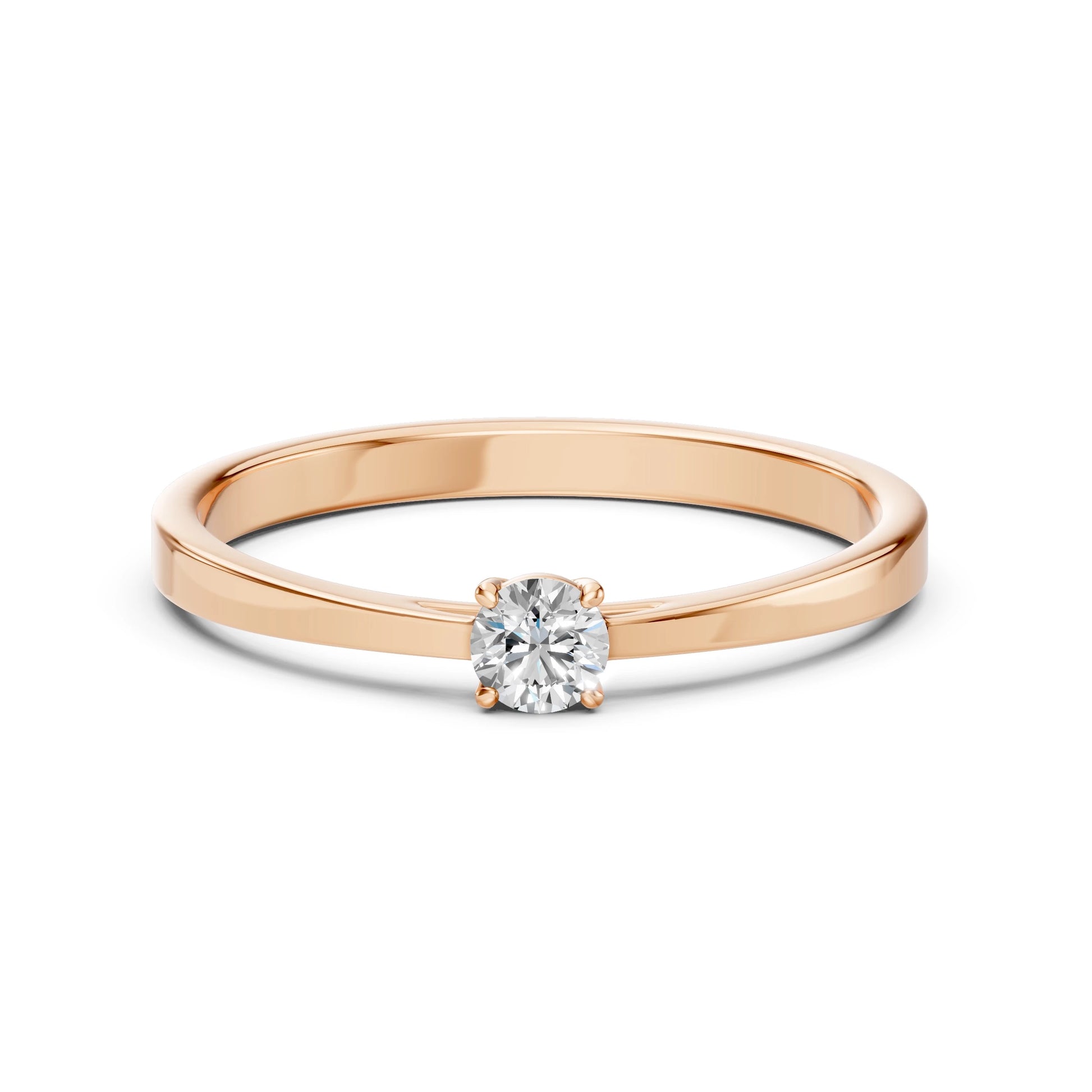Solitär-Ring (Rund), 0.15 ct — 101-10012/1(3.4)