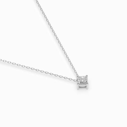 Solitär-Halskette (Prinzess), 0.17 ct — 104-10055(3.0)PR