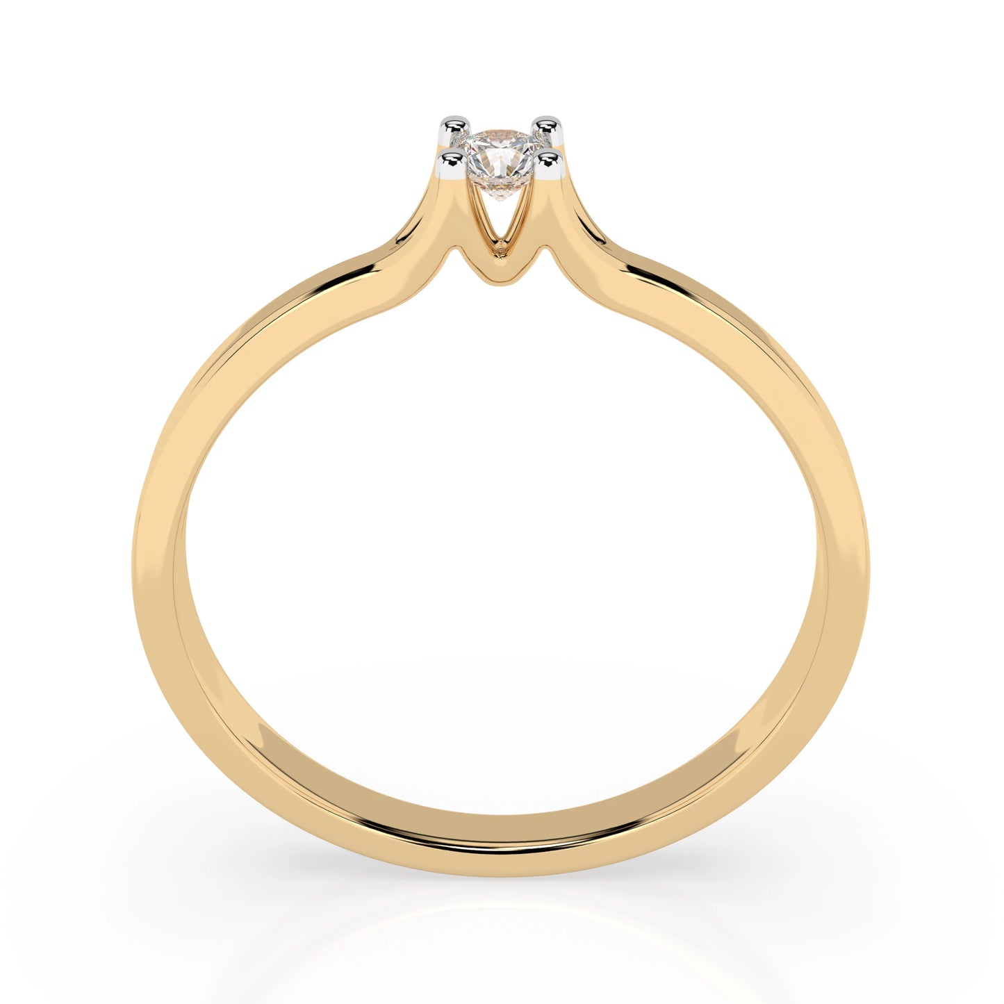 Solitär-Ring (Rund), 0.06 ct — 101-10033(2.5)