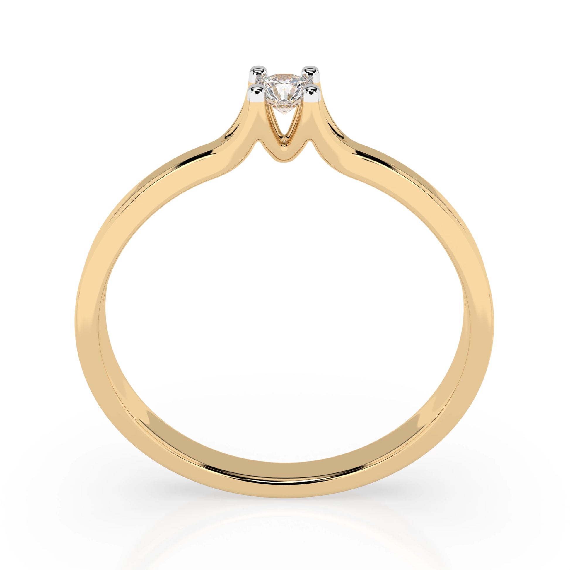 Solitär-Ring (Rund), 0.06 ct — 101-10033(2.5)