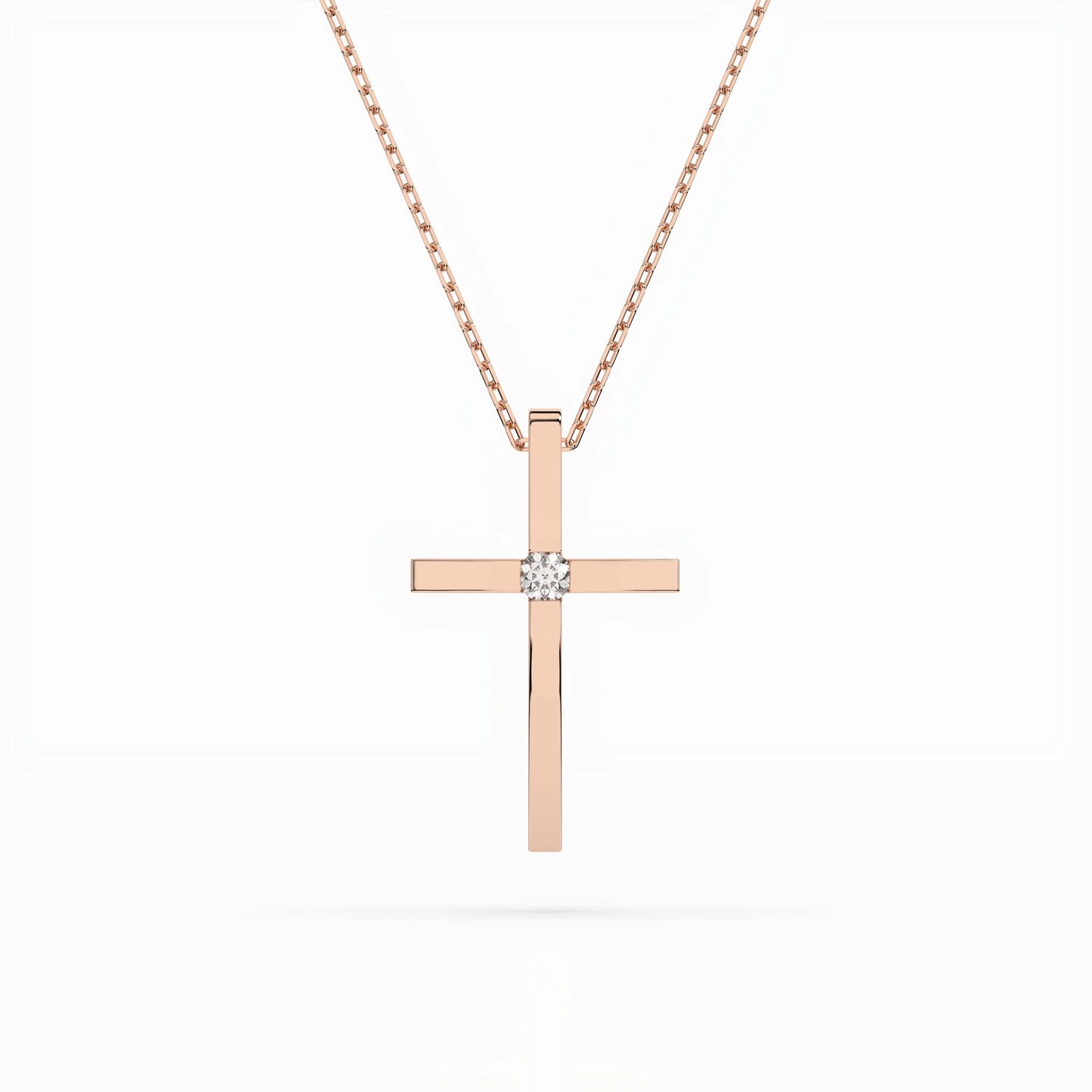 Minimalismus-Halskette (Rund), 0.03 ct — 104-10031