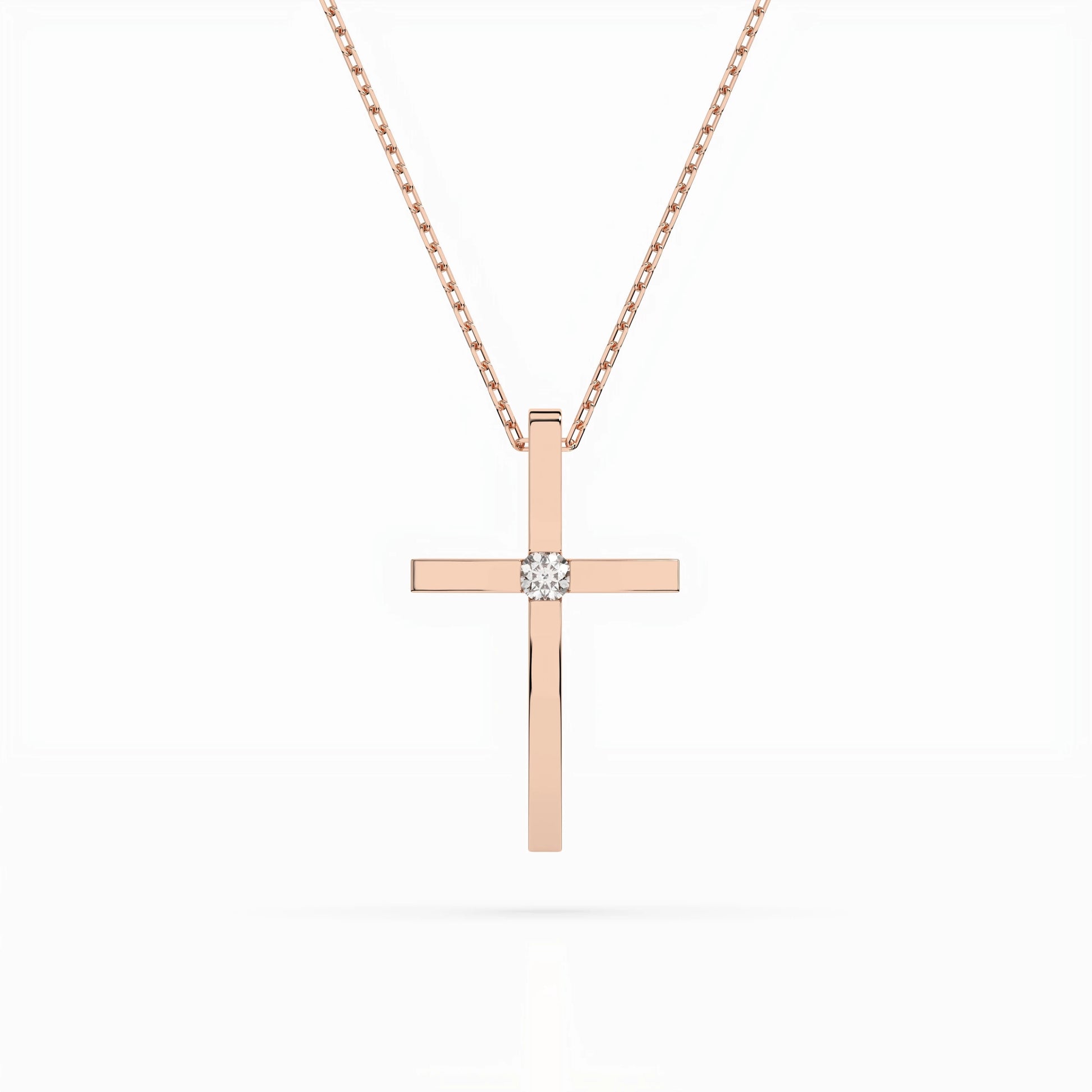 Minimalismus-Halskette (Rund), 0.03 ct — 104-10031